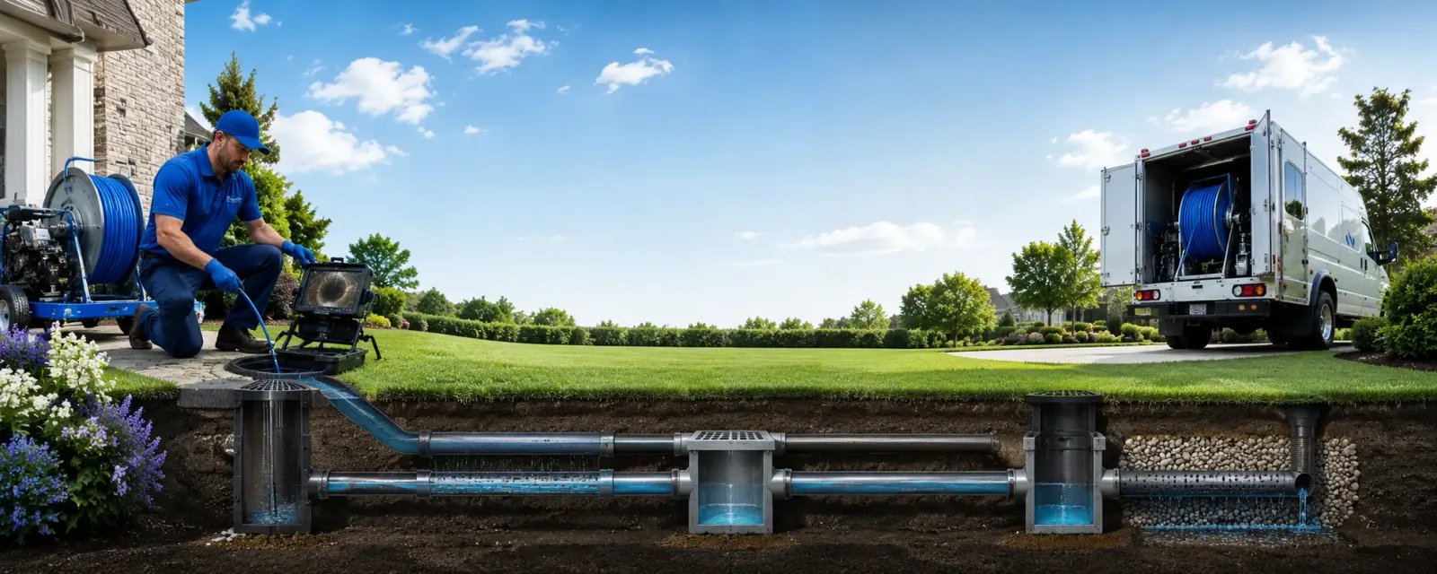 Outdoor drain cleaning information for Broomall, PA